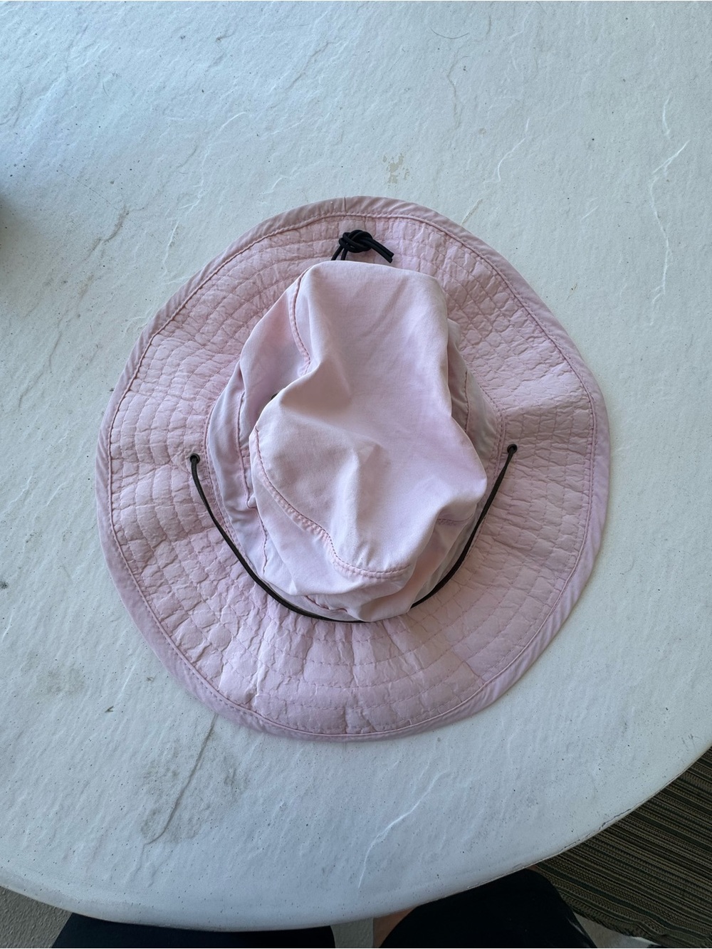 Outdoor Cap, Light Pink, Quilted Wide-Brim Sun Hat